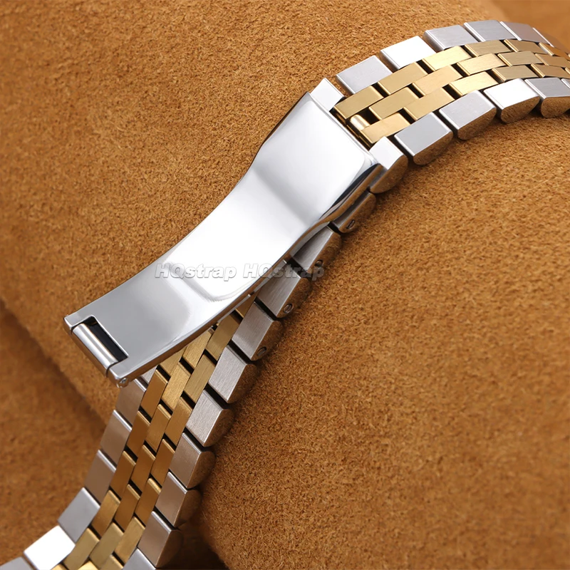 13mm 17mm 20mm 21mm Luxury Stainless Steel Watch Band for Jubilee for Rolex Metal Curved End Strap Solid Replacement Bracelet