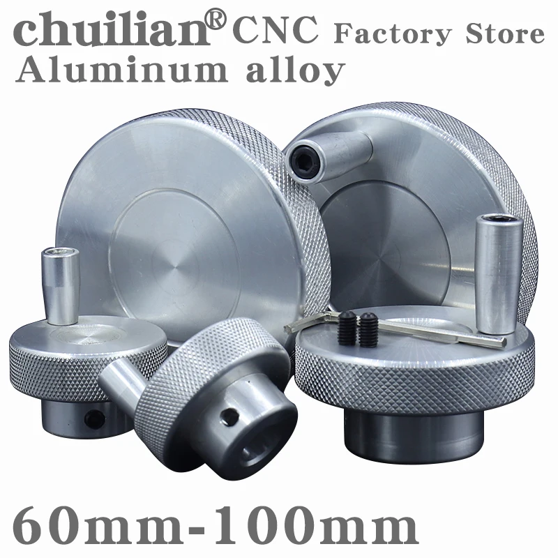 1Pcs diameter 60mm 80mm Aluminum alloy mini handwheel mechanical hand wheel Automation equipment parts CNC lathe