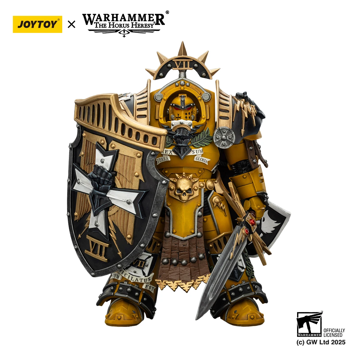 

JOYTOY 1/18 Action Figure Warhammer "The Horus Heresy" Imperial Fists Librarian Consul with Force Axe and Bolt Pistol Model Toys