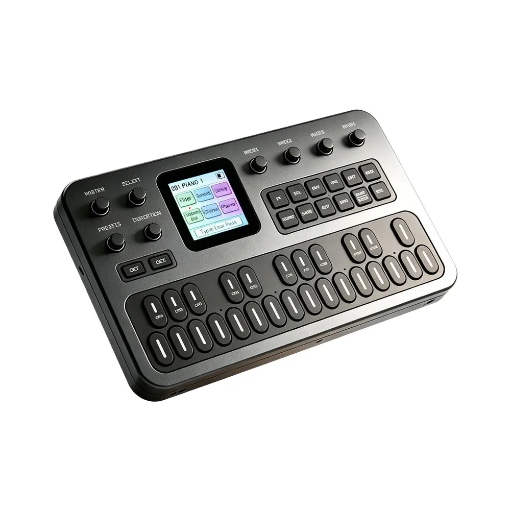FM-1 For Mini Portable Synthesizer with 27-Key Piano Layout 128 Presets 7-Arpeggiator Types and USB-For Interface