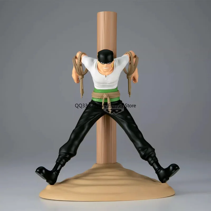 Bandai anime uma peça figlife caçador de recompensas roronoa zoro caneta titular figura ação modelo ornamentos desktop colecionáveis