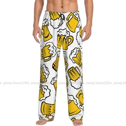 Cute Beer Cups Mens Pajamas Pyjamas Pants Lounge Pants Sleep Bottoms