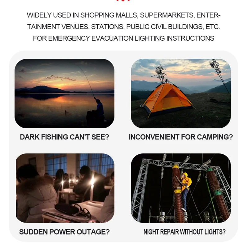 Mini LED Emergency Lighting Outdoor Portable Camping Light Multifunctional Rechargeable Home Wall Mount Lamp Night Step Lights