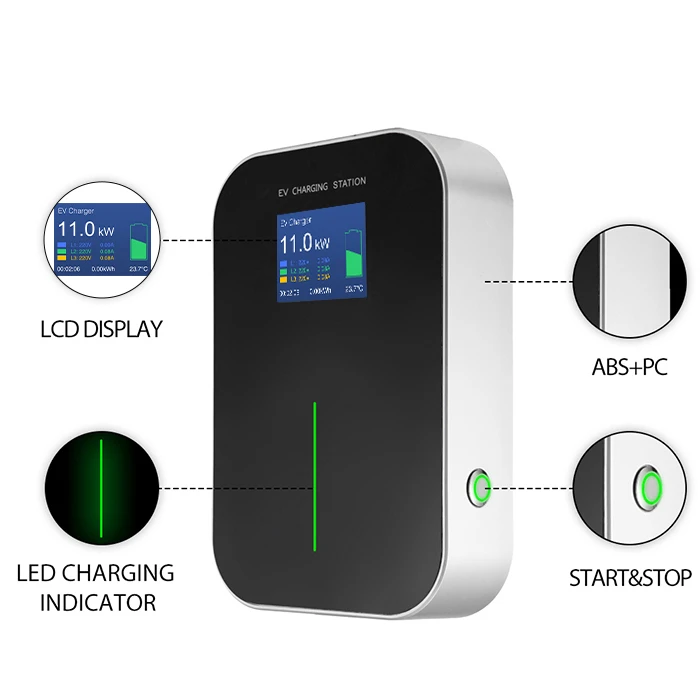 APP electric car charger 11kw type 2 ev charger wallbox