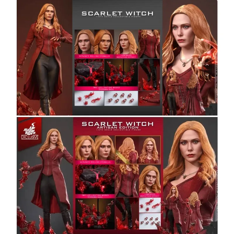 

In Stock Original Genuine Hot Toys HT DX36AE DX35 SCARLET WITCH 1/6 Anime Portrait Model Toy Collection Gift