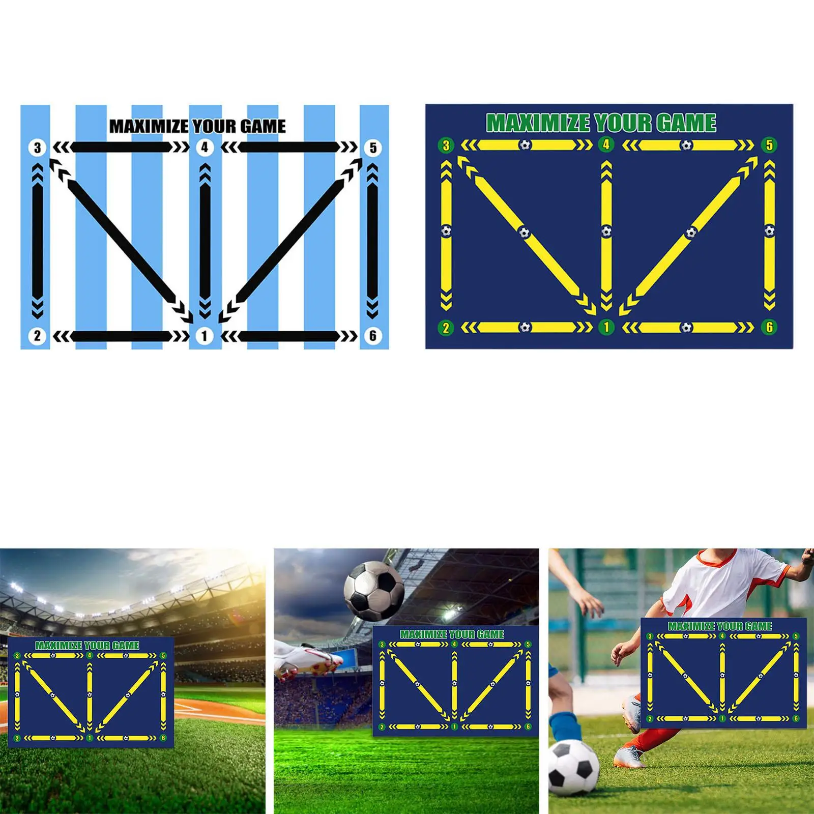 

Football Footstep Training Mat Anti Skid Carpet Supplies Soccer Training Mat