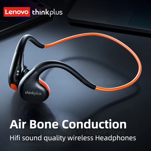 Imagen 2 del producto 5 uds Lenovo X4/X3pro conducción ósea auriculares Bluetooth originales X7 conducción de aire auriculares inalámbricos con micrófono auriculares deportivos