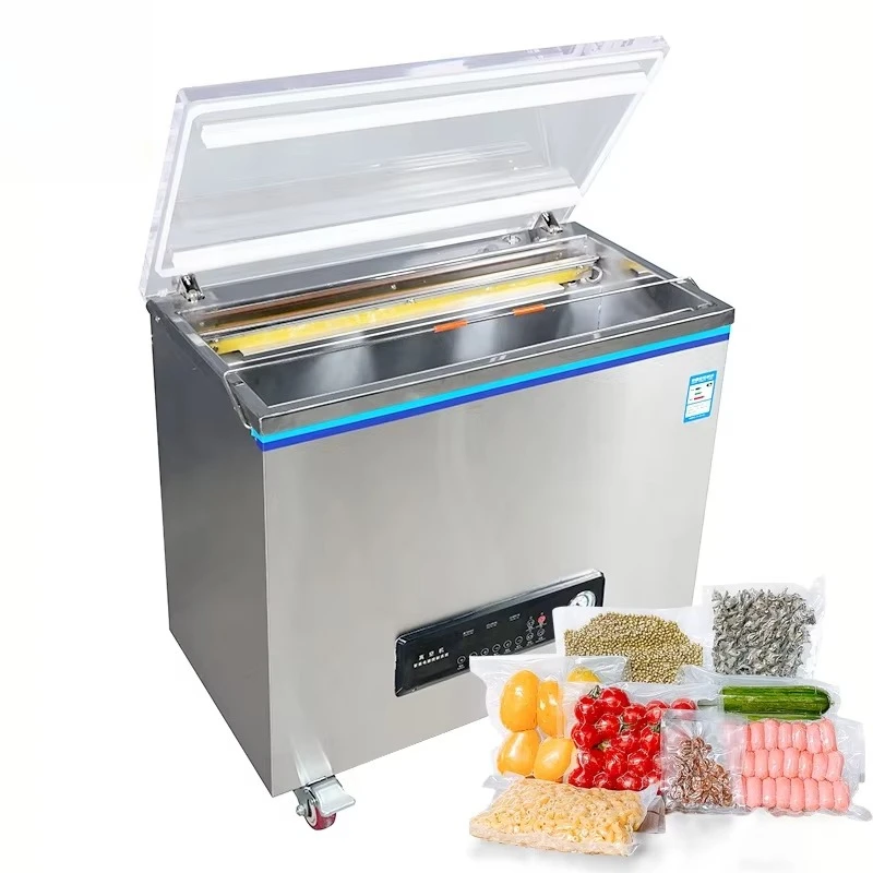 Dz-680 Commercial Electric Big Single Chamber Chicken Corn Rice Brick Aluminum Foil Bag Heat Sealing Vacuum Packaging Machine