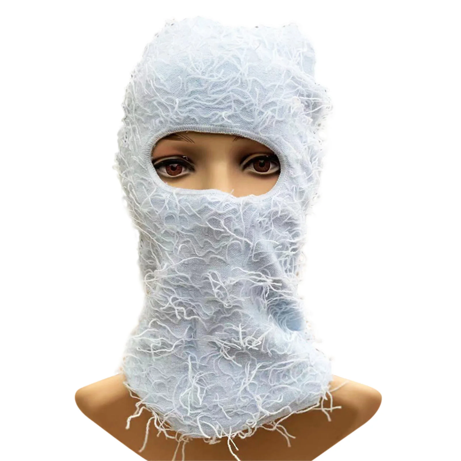 Long Type Balaclava Beanies Hat Acrylic Fibers Elastic Lightweight Balaclava Hat for Cold Weather Skate Cap