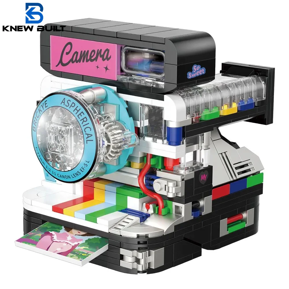 

Knew Built Fast Camera Building Blocks Toy Model Cool Mechanical Details Multiple Camera Styles Perfect DIY Gift and Toy for Kid