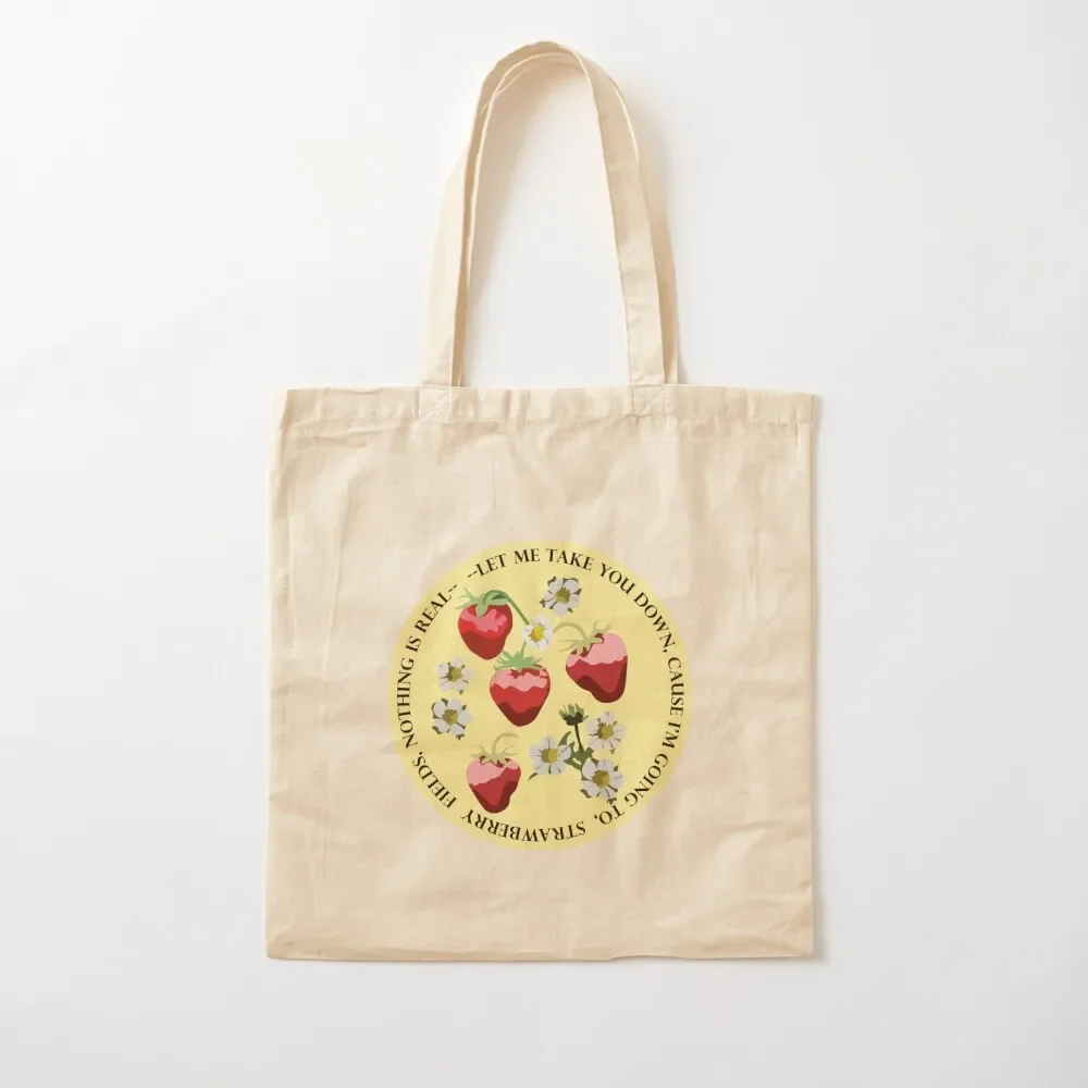 

Strawberry Fields Forever Tote Bag Lady bag ecological bags eco bag folding shopping