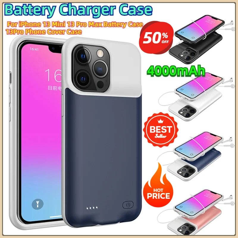 

Battery Charger Case 10000Mah Power Bank For iPhone 13 Mini 13 Pro Max Battery Case 13 Pro Phone Cover Case