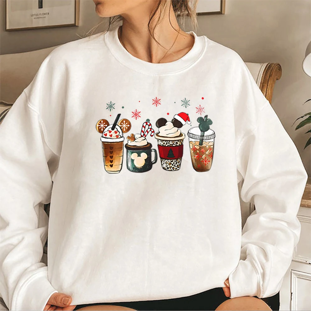 Gingerbread Christmas Coffee Sweatshirt Christmas Coffee Lover Hoodie Magic Kingdom Christmas Sweater Iced Latte Christmas Tops