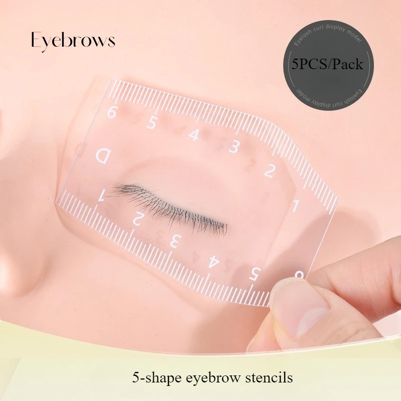 Zestaw szablonów do modelowania brwi, 5 sztuk, magiczne narzędzie do projektowania i tatuażu brwi, szablon do modelowania brwi, szablon do modelowania brwi
