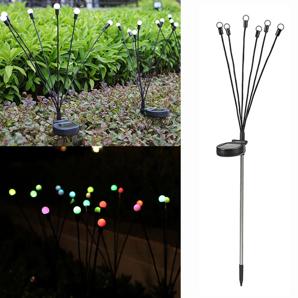 Nuove luci di ondeggiamento ad energia solare 6 luci a Led luci Decorative per percorsi paesaggistici per luci Decorative per esterni da giardino