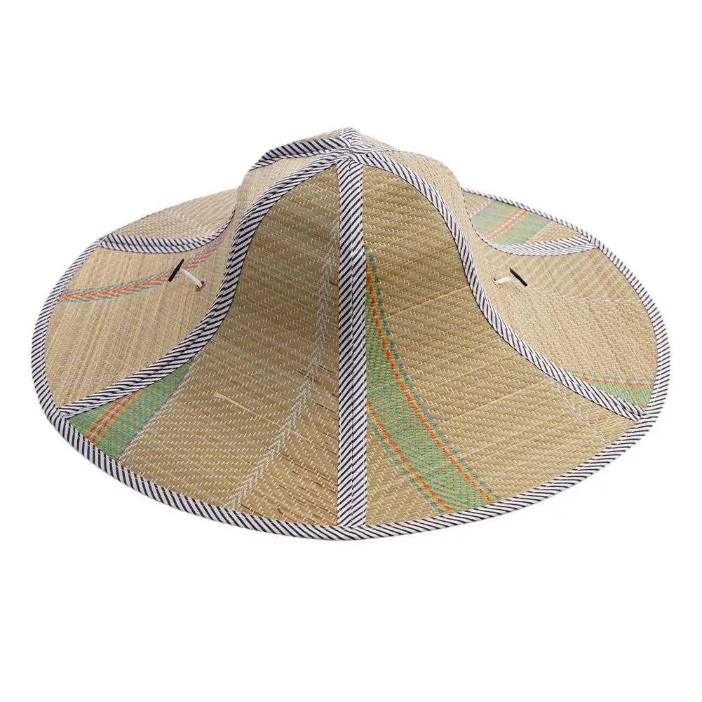 1 Pc Folding Rural Straw Cap Breathable Big Brimmed Foldable Sun Portable Sun Hat Hat Protection Versatile Shading Fishing N0K3