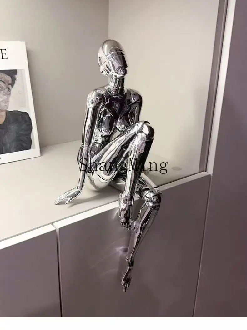 SM new sculpture sitting ornament high-end living room entrance TV cabinet decoration