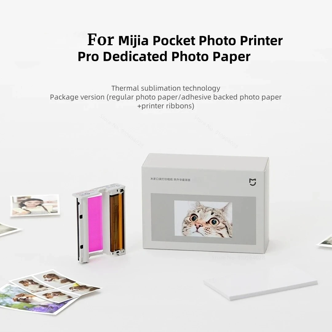 

3-дюймовая фотобумага для портативного фотопринтера Mijia Pro. Специальная фотобумага, использующая новую технологию сублимационной печати.