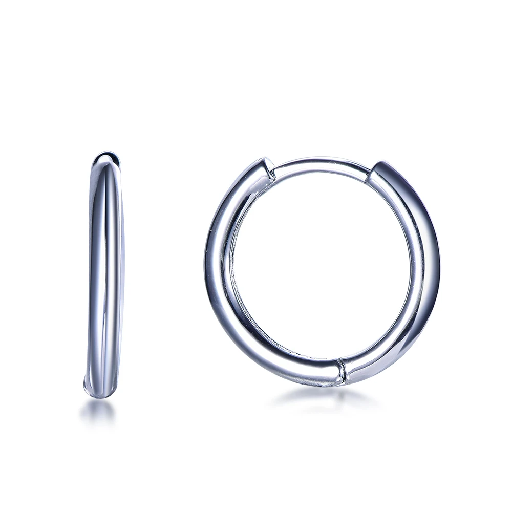 

TKJ стерлингового серебра 925, минималистичные гладкие серьги-кольца, круглые серьги-клипсы для пирсинга хряща, манжеты для ушей для женщин, изящные ювелирные изделия