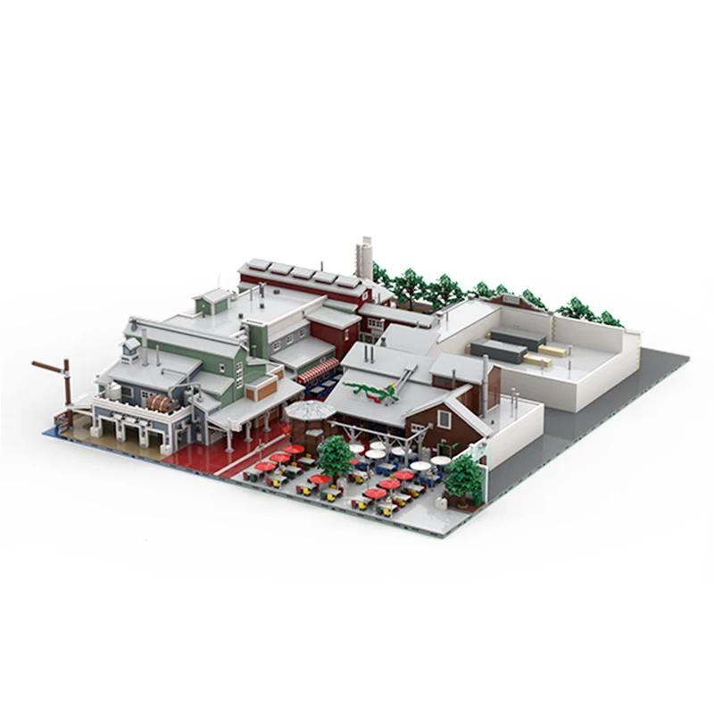 เมืองสถาปัตยกรรมสมัยใหม่ Pacific Pier ชุด Modular Building Block ประกอบอิฐของเล่นเด็กคริสต์มาสของขวัญ