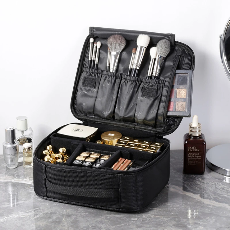 

Makeup bag 2023 new women's portable large capacity black small men's storage toiletries travel