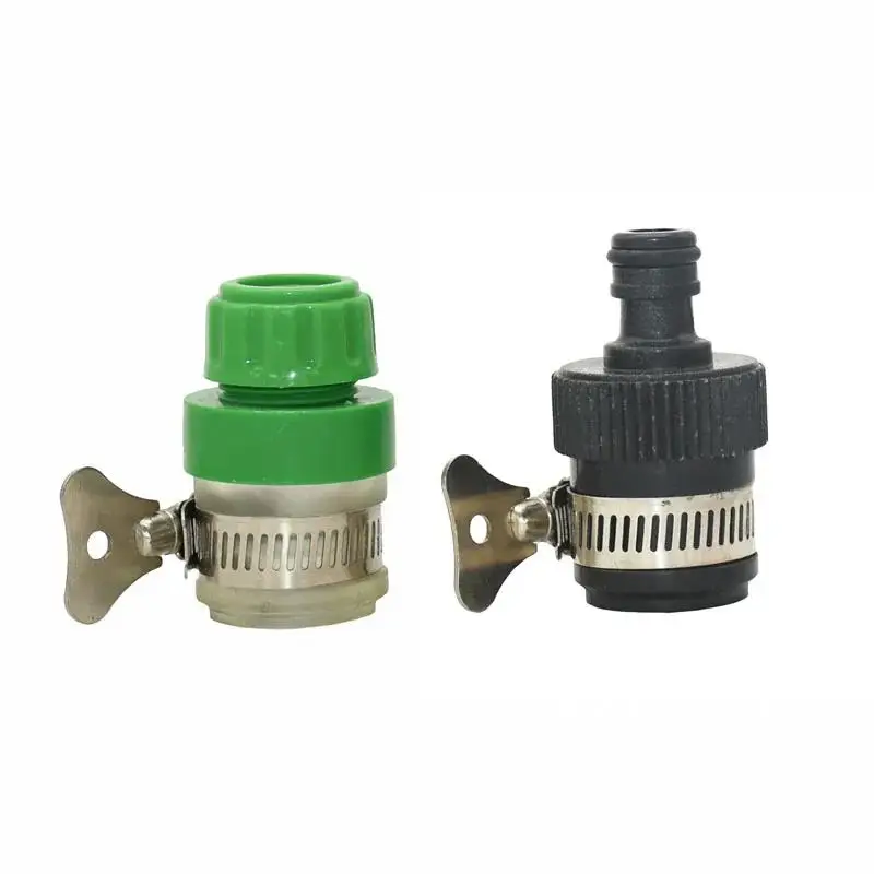 

1pcs 16mm hose fittings garden tap Water Faucet Quick Connector 1/2 hose to 16mm round tap connectors