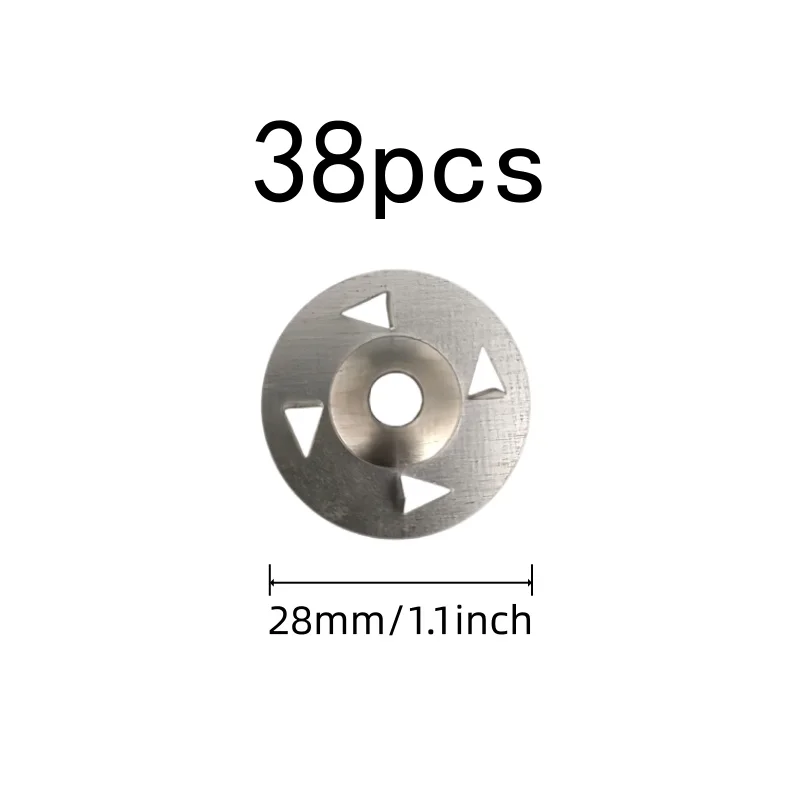 Four Claw Anti-Slip Design 28mm Iron Tile Washers, 38 pcs, Wall Construction, Durable Iron Material for Home Decoration