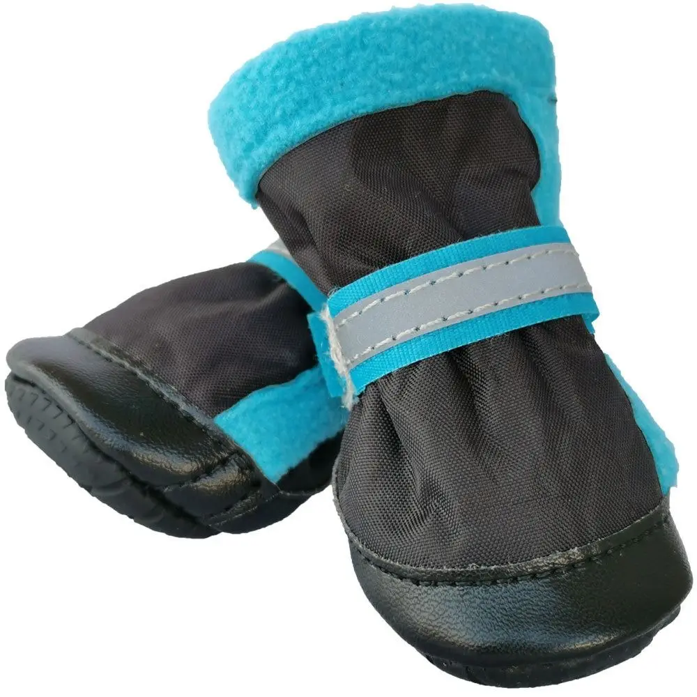4pcs/set Reflective Dog Shoes Wear-resistant Anti Slip Pet Foot Covers Adjustable Lightweight Pet Paw Protector Indoor