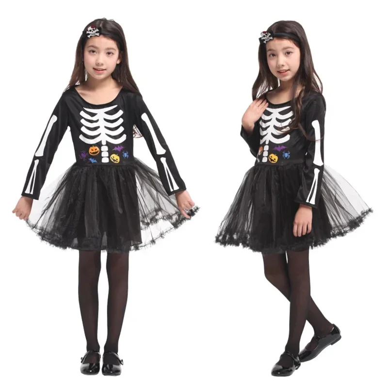 EE01 هالوين الاطفال الصراخ شبح الوجه زي الاطفال مصاص دماء حلي الهيكل العظمي تأثيري ازياء كرنفال اللباس UpIo0!