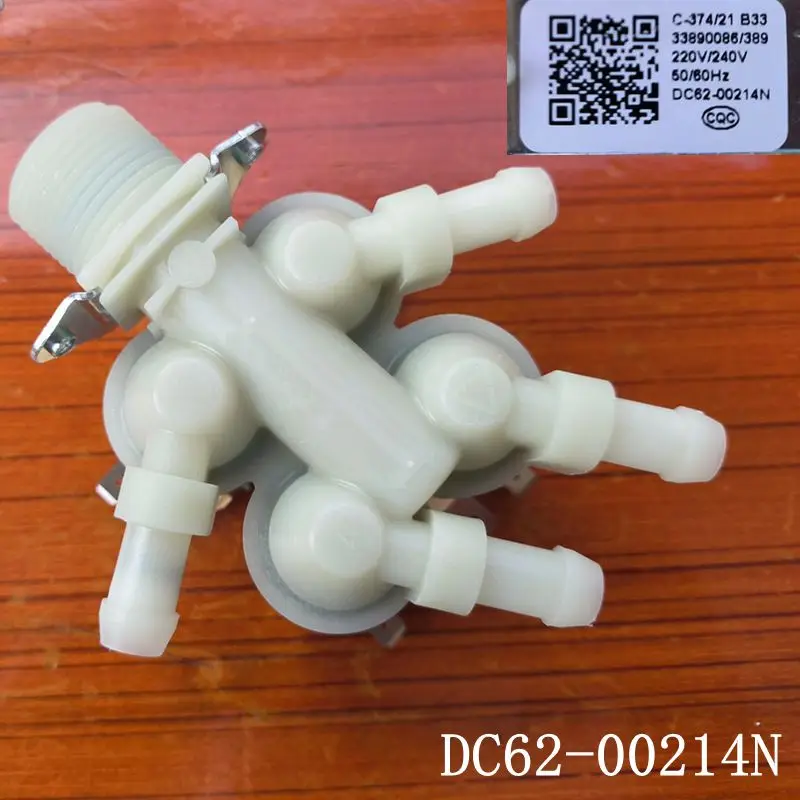 

New Electric Water Inlet Solenoid Valve For Samsung WD90K6410OX Washing Machine DC62-00214N 220V Drum Washer Parts