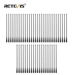 50pcs RETEVIS RHD-771 SMA-F Walkie Talkie Antenna VHF UHF Dual Band 39cm For Baofeng UV 5R Quansheng UV K5 UV K6 Retevis H777