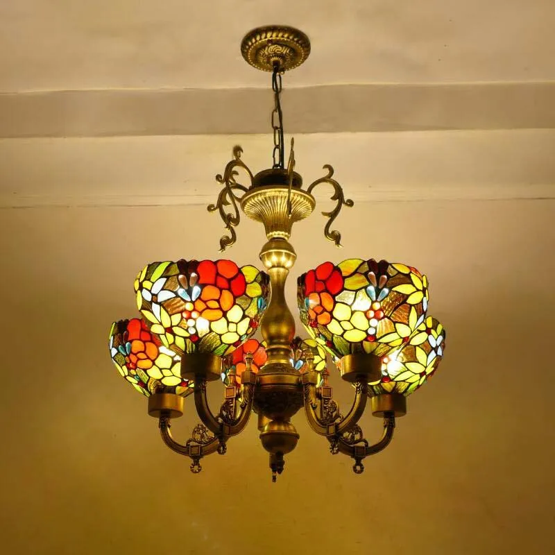 

Creative, multi-headed, parrot, chandelier, vintage, dining room, bedroom, glass