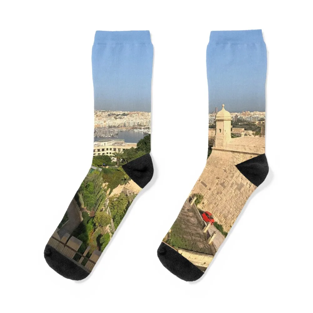 

Sliema Marina seen from The Phoenicia Hotel in Valletta Socks Thermal man winter golf hiking Heating sock Socks Women's Men's