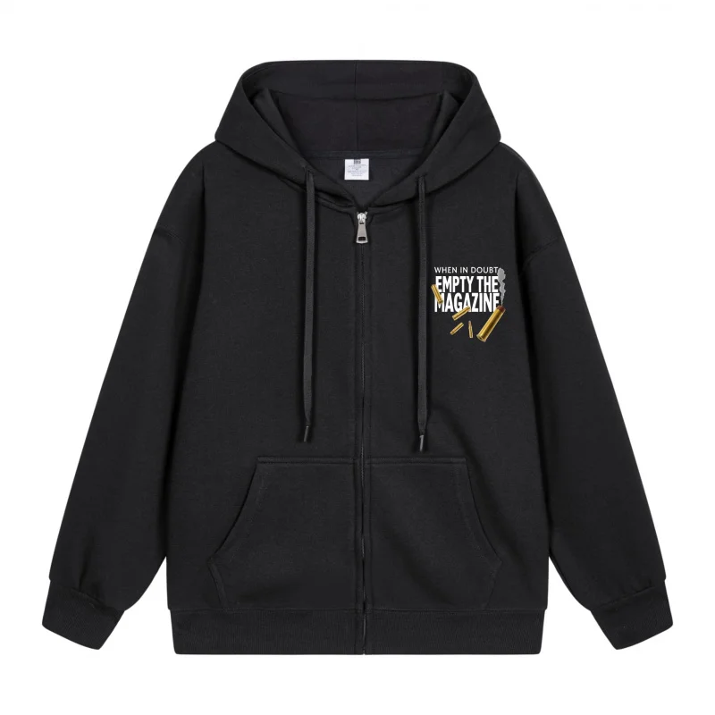 

Men's Zip-Up Hoodie Black Hoodie With Text Print Halloween in 2025 Casual Couples’ Style Halloween Theme Halloween Party Outfit