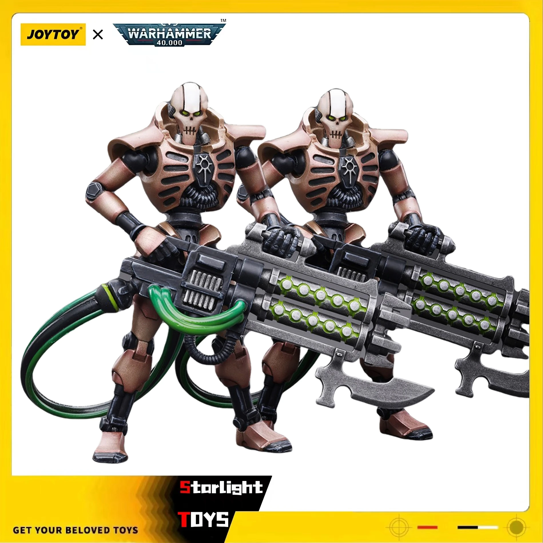 

JOYTOY 1/18 Action Figure Warhammer 40K Necrons Szarekhan Dynasty Immortal with Gauss Blaster Model Toy Gifts