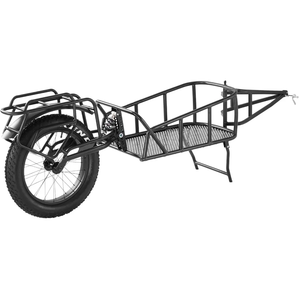 

Велосипедный грузовой прицеп, грузоподъемность 70 фунтов, компактная конструкция для хранения и быстросъемной конструкции с универсальным сцеплением, колеса 20 дюймов, подходит для большинства