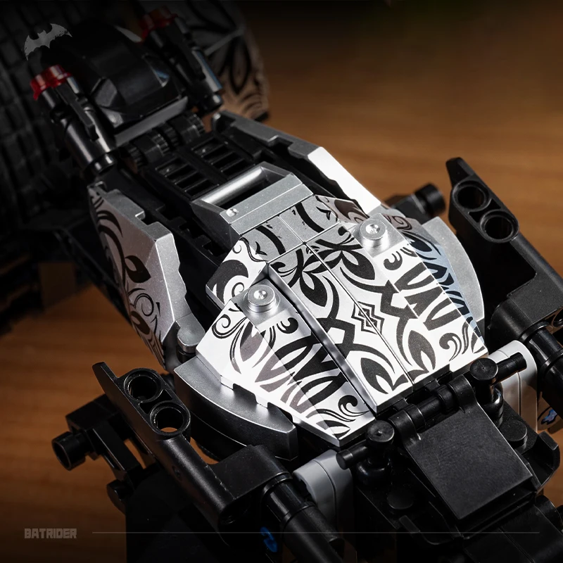 Bat Motorcycle MOC Building Blocks Superheroes Dark Knight Vehicle Birthday Gifts Cool Ornaments Creative Bricks Assembly Toys view 5