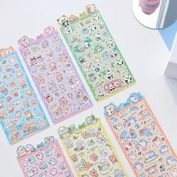 Koreański Import Nekoni zwierzęta kreskówkowe ciężka praca dziennika codziennego życia dekoracyjne naklejki Scrapbooking DIY urocze naklejki papiernicze