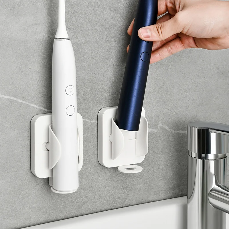 Electric Toothbrush Holder Multi-Purpose Hooks Rack Traceless Wall-Mounted For Bathroom Organizer