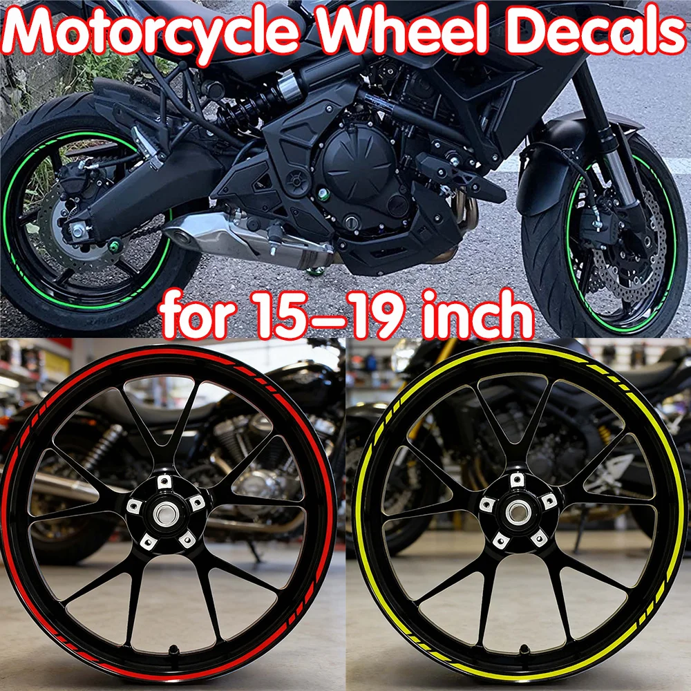 

16 шт./компл., водонепроницаемые наклейки на колеса мотоцикла с геометрической линией для колес 15 16 17 18 и 19 дюймов, обод DIY велосипедов, автомобилей и скутеров