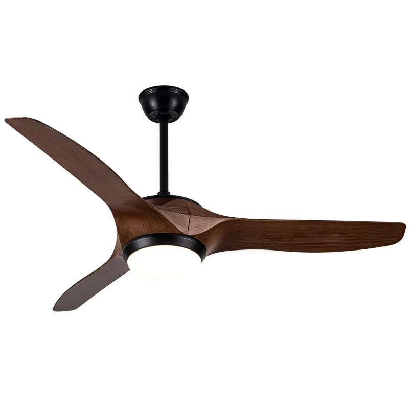 

American restaurant retro inverter ceiling fan light, living room bedroom Nordic modern LED with lamp household