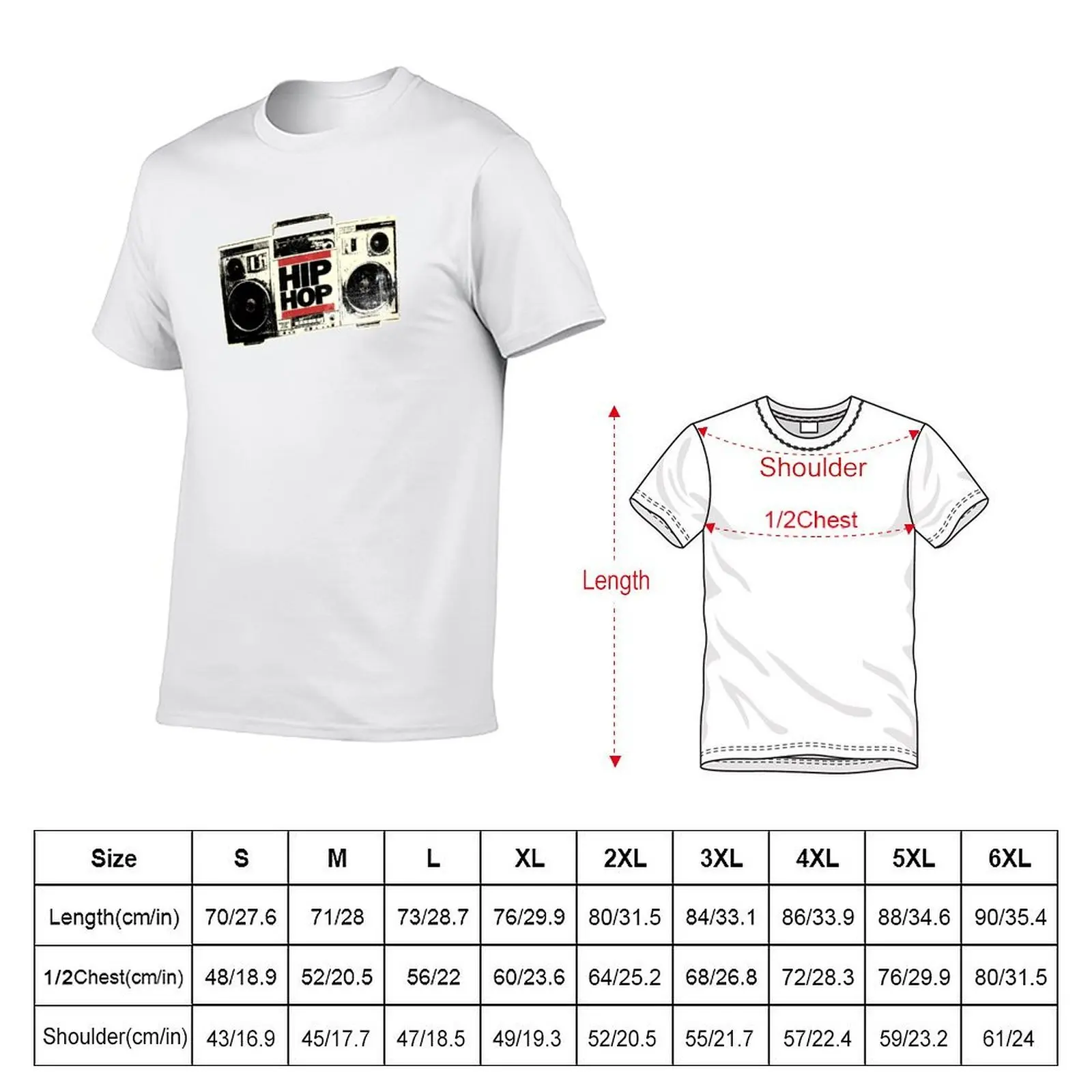 HIP HOP BOOMBOX T-Shirt man t shirt cotton high quality t shirts for man cotton T-Shirt