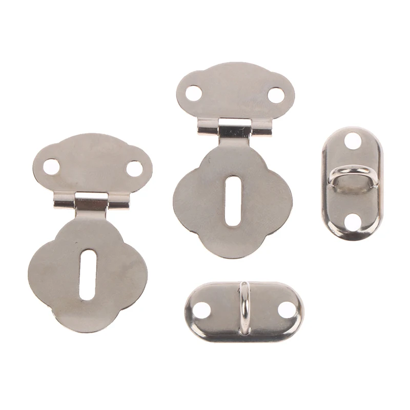 2Pair/Set Lock Hasp Hook Latch Lock Hinge Hardware Lock For Jewelry Box Diary Book Drawer Wood Case Buckle