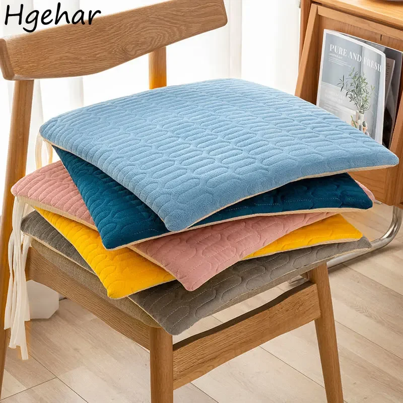 Lace-up Anti-slip Seat Cushion Solid Modern Removable Soft Pads Kitchen Dining Chairs Mats Comfortable Car Seating Cushions New