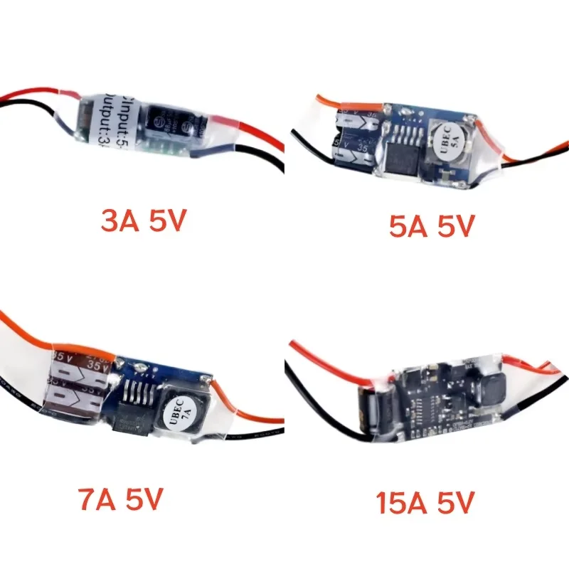 UBEC 5V 3A 5A 7A 15A Full Shielding Antijamming Switching Regulator For FPV RC Drone Receiver Power Supply External