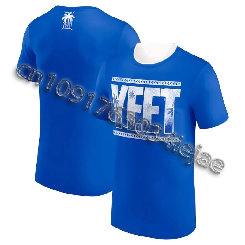 

Street Men's Jey Uso Yeet T-shirt Printed Men's and Women's T-shirt Summer Short Sleeved Top Oversized Fitness