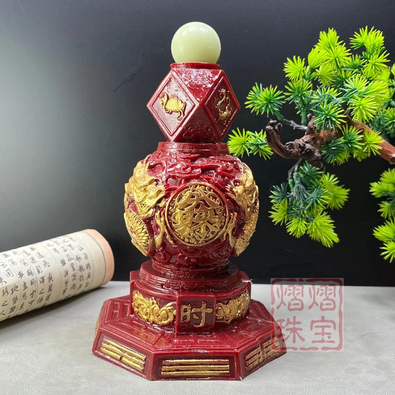Imitation cinnabar four-living beings: Green Dragon, White Tiger, Vermilion Bird, Black Tortoise, Double Dragon Playing with the