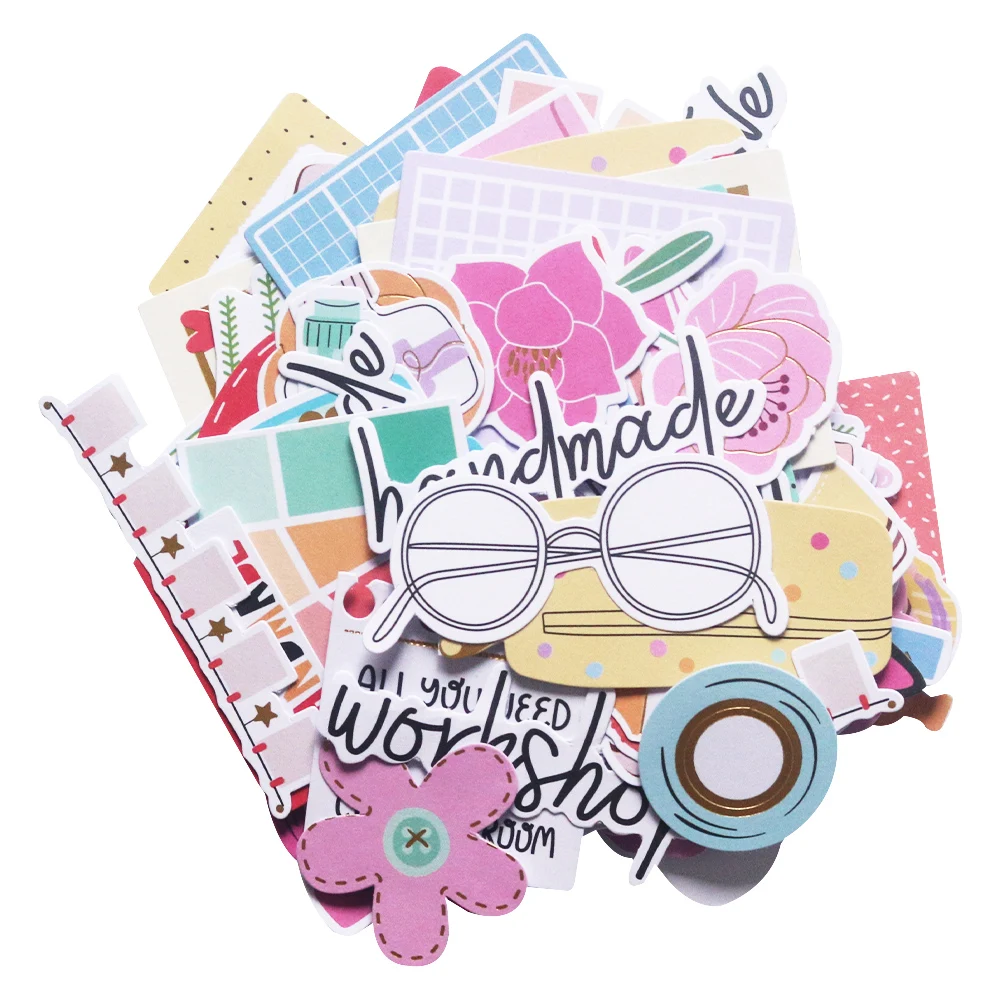 Creative Path 150 Stück Blumen-Papierausschnitte, Ephemera, Scrapbooking-Stanzformen für Planer, Junk Journaling, Basteln – Detail 5