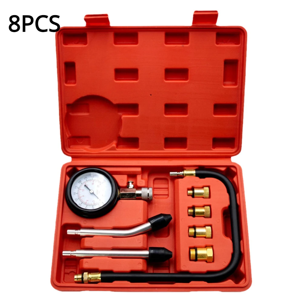 Auto Cylinder Pressure Gauge 0-300psi Motorcycle Repair Inspection Tool Gasoline Engine Compression Tester