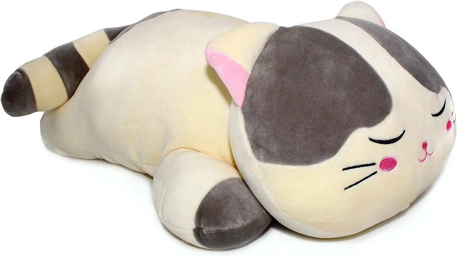 

Очень мягкая серая плюшевая подушка-котенок, 23,5 дюйма, мягкая игрушка для детей и комфортного отдыха в офисе